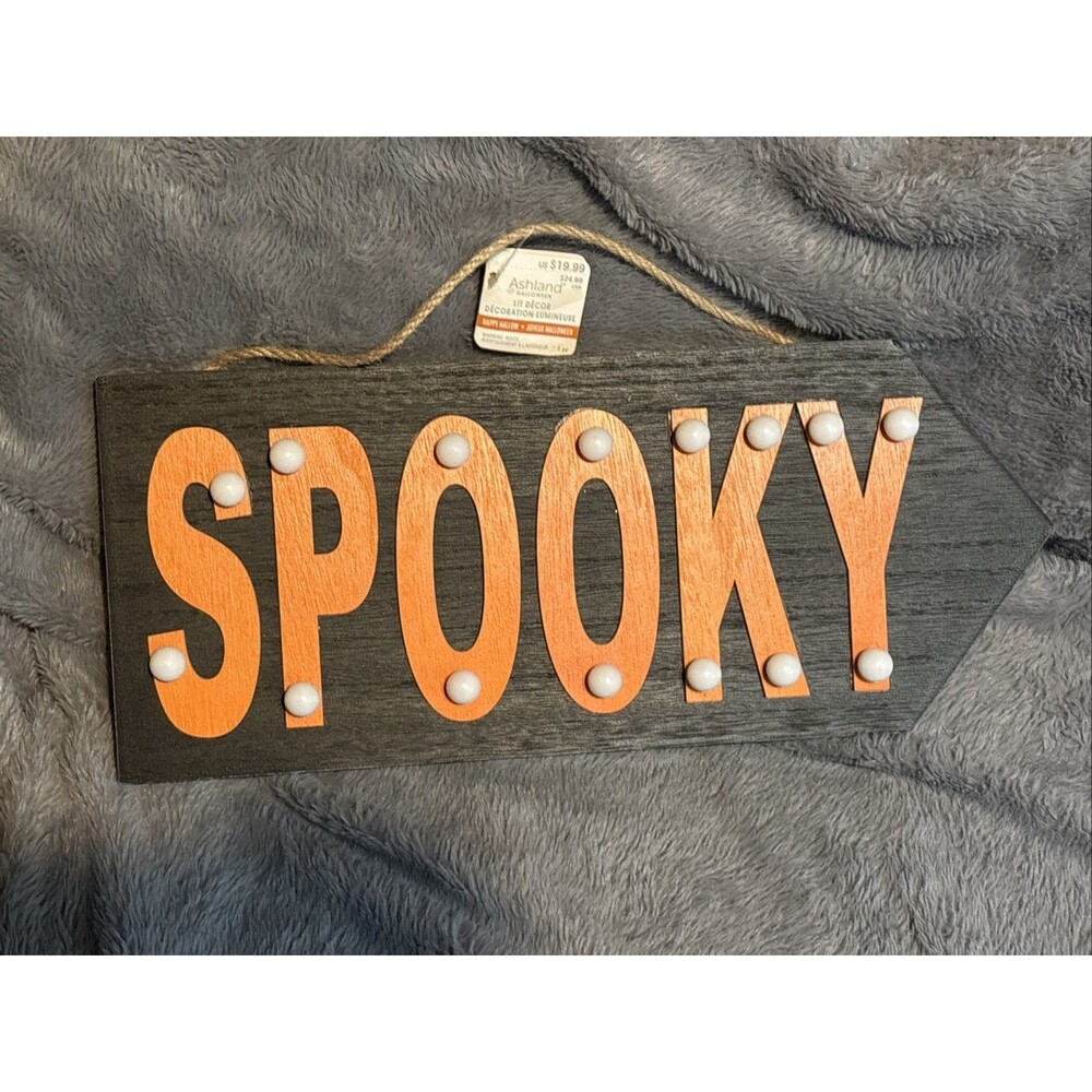 Ashland Halloween Arrow Sign “Spooky" Halloween Sign 0-try Decoration Decor  16”